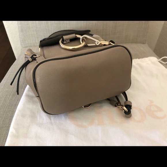 Suede Calfskin Mini Faye Backpack Motty Grey main image 8